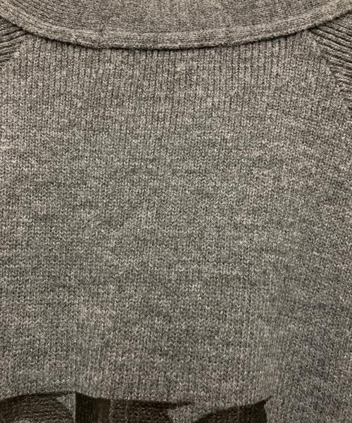 CDG（シーディージー）CDG (シーディージー) V-NECK SCHOOL CARDIGAN グレー サイズ:XXLの古着・服飾アイテム