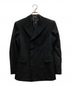 COMME des GARCONS HOMME PLUSコムデギャルソンオムプリュス）の古着「ピークドラペルダブルジャケット」｜ブラック