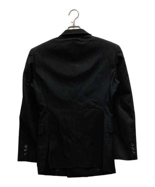 COMME des GARCONS HOMME PLUS（コムデギャルソンオムプリュス）COMME des GARCONS HOMME PLUS (コムデギャルソンオムプリュス) ピークドラペルダブルジャケット ブラック サイズ:XSの古着・服飾アイテム