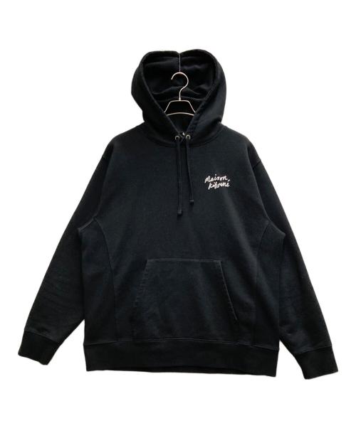 maison kitsune（メゾンキツネ）MAISON KITSUNE (メゾンキツネ) MINI HANDWRITING RELAXED HOODIE ブラック サイズ:不明の古着・服飾アイテム