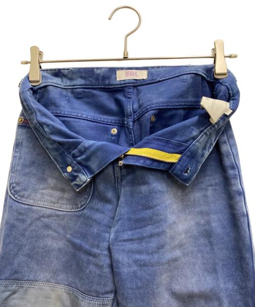ERL（イーアールエル）ERL (イーアールエル) Patchwork high-rise flared jeans ブルー サイズ:XSの古着・服飾アイテム