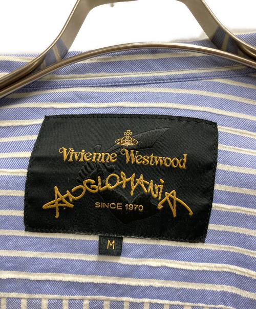 Vivienne Westwood ANGLOMANIA（ヴィヴィアンウエストウッドアングロマニア）VIVIENNE WESTWOOD ANGLOMANIA (ヴィヴィアンウエストウッドアングロマニア) ロゴシャツワンピース ブルー サイズ:Ⅿの古着・服飾アイテム