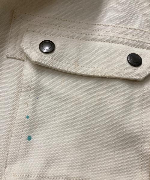 BlackEyePatch（ブラックアイパッチ）BlackEyePatch (ブラックアイパッチ) ペイントダックワークジャケット ベージュ サイズ:Lの古着・服飾アイテム