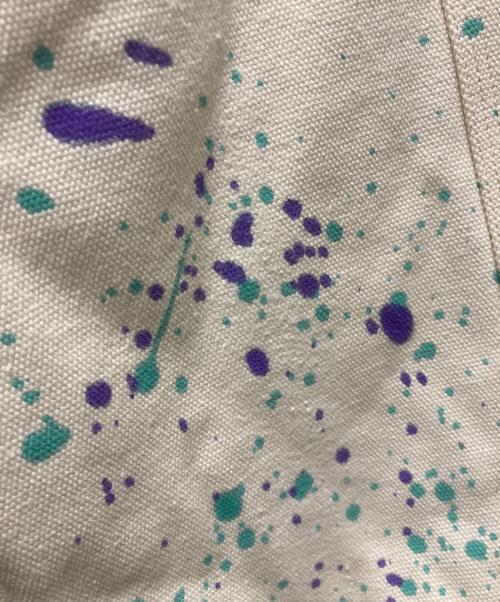 BlackEyePatch（ブラックアイパッチ）BlackEyePatch (ブラックアイパッチ) ペイントダックワークジャケット ベージュ サイズ:Lの古着・服飾アイテム