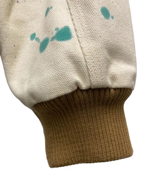 BlackEyePatch（ブラックアイパッチ）BlackEyePatch (ブラックアイパッチ) ペイントダックワークジャケット ベージュ サイズ:Lの古着・服飾アイテム