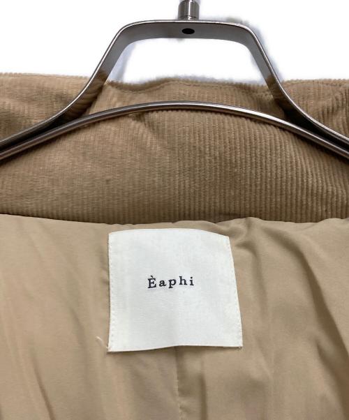 Eaphi（エフィ）Eaphi (エフィ) コーデュロイパファージャケット ベージュ サイズ:2の古着・服飾アイテム