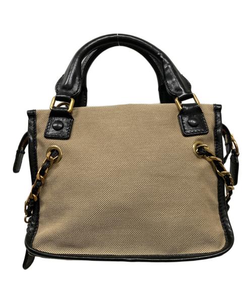 Chloe（クロエ）Chloe (クロエ) ヴィクトリア2WAYロゴバッグ ベージュの古着・服飾アイテム