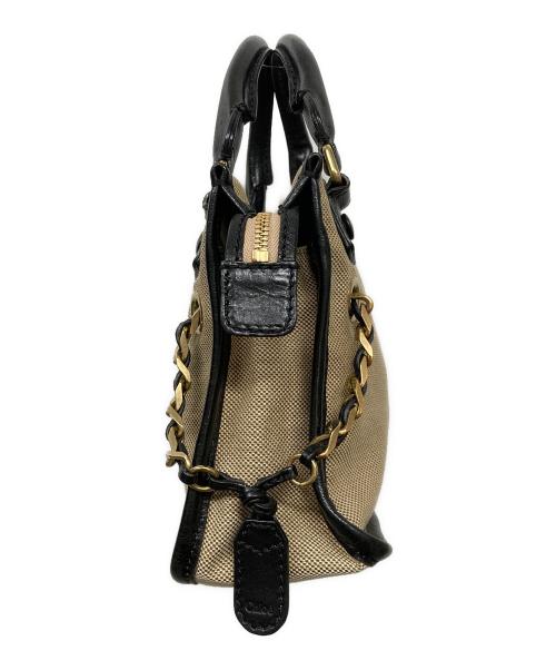 Chloe（クロエ）Chloe (クロエ) ヴィクトリア2WAYロゴバッグ ベージュの古着・服飾アイテム