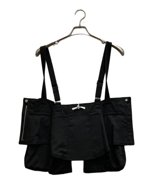 UN3D.（アンスリード）UN3D. (アンスリード) CORSET DETAIL BELT ブラック サイズ:FREEの古着・服飾アイテム