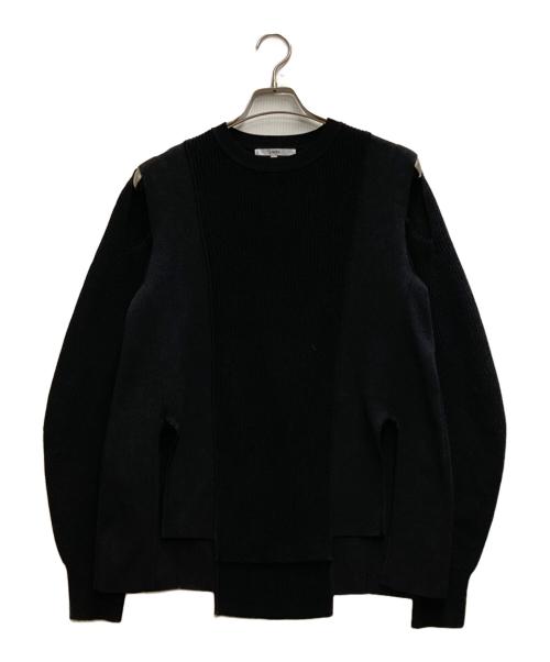 UN3D.（アンスリード）UN3D. (アンスリード) SHOULDER OPEN LOOSE KT ブラック サイズ:38の古着・服飾アイテム