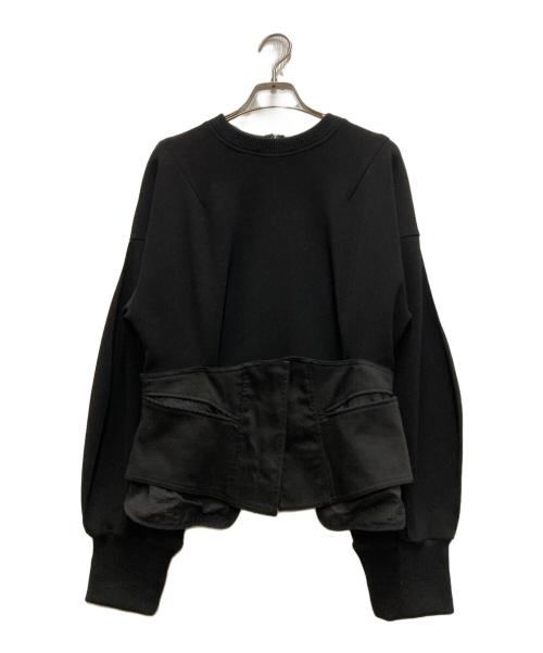 UN3D.（アンスリード）UN3D. (アンスリード) CORSET DETAIL TOP ブラック サイズ:38の古着・服飾アイテム