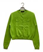 CABANキャバン）の古着「コットンカシミヤクルーネックカーディガン」｜グリーン