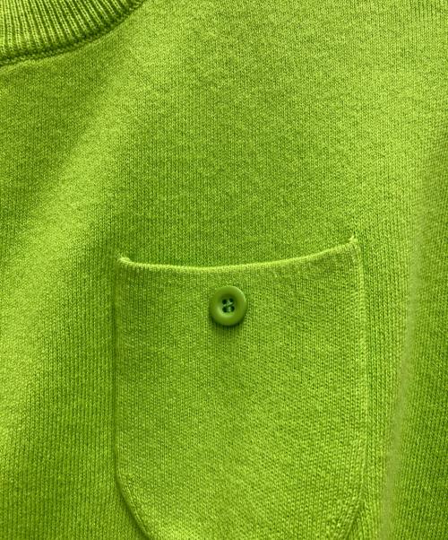 CABAN（キャバン）CABaN (キャバン) コットンカシミヤクルーネックカーディガン グリーン サイズ:Sの古着・服飾アイテム