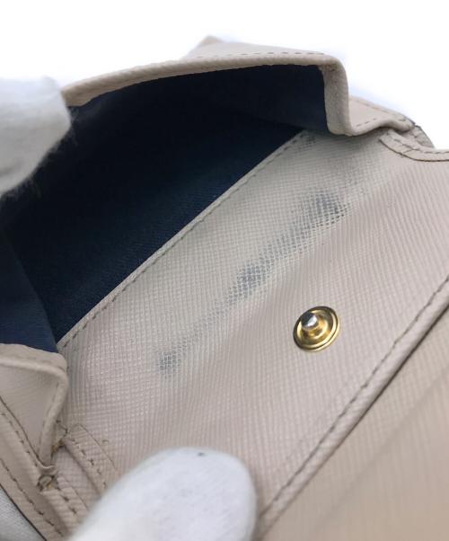 MARNI（マルニ）MARNI (マルニ) サフィアーノレザー製二つ折りウォレット ティーグリーン、ライムストーン、ライトキャメルの古着・服飾アイテム