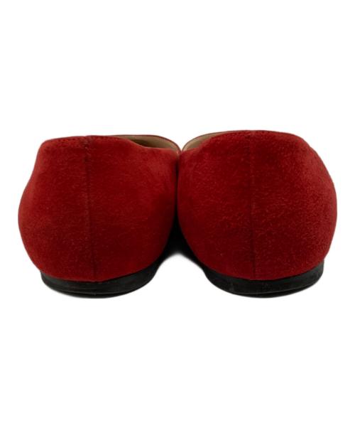 JIMMY CHOO（ジミーチュウ）JIMMY CHOO (ジミーチュウ) ROMY FLAT パンプス レッド サイズ:36の古着・服飾アイテム