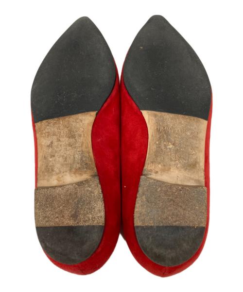JIMMY CHOO（ジミーチュウ）JIMMY CHOO (ジミーチュウ) ROMY FLAT パンプス レッド サイズ:36の古着・服飾アイテム