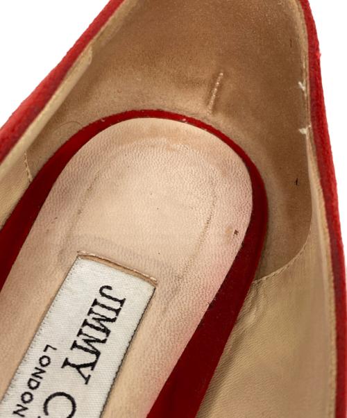 JIMMY CHOO（ジミーチュウ）JIMMY CHOO (ジミーチュウ) ROMY FLAT パンプス レッド サイズ:36の古着・服飾アイテム