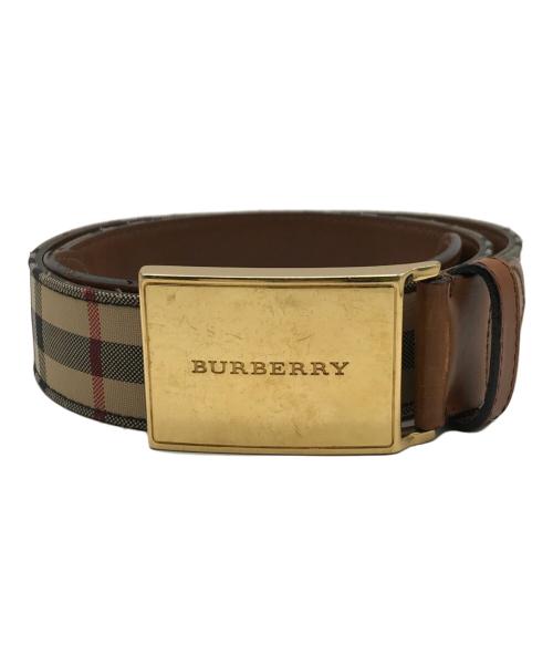 BURBERRY（バーバリー）BURBERRY (バーバリー) ノヴァチェックベルト ベージュの古着・服飾アイテム