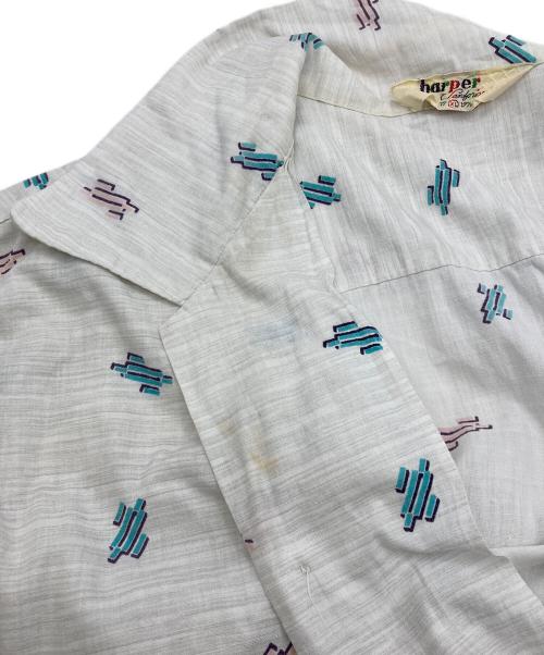 Harper（ハーパー）Harper (ハーパー) 50~60's アトミック柄オープンカラーシャツ ホワイト サイズ:XLの古着・服飾アイテム