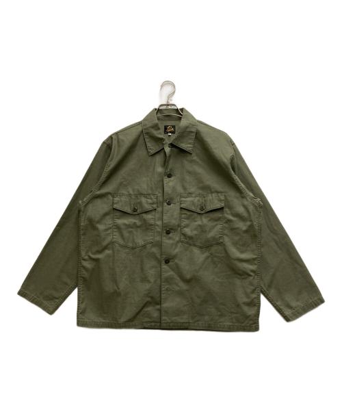 Needles（ニードルズ）Needles (ニードルズ) L/S Fatigue Shirt - Back Sateen カーキ サイズ:Lの古着・服飾アイテム