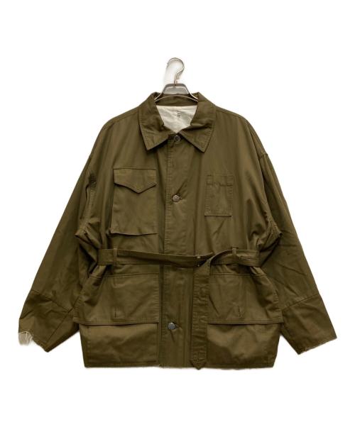 ISSUETHINGS（イシューシングス）ISSUETHINGS (イシューシングス) TYPE36B サファリジャケット オリーブ サイズ:2の古着・服飾アイテム