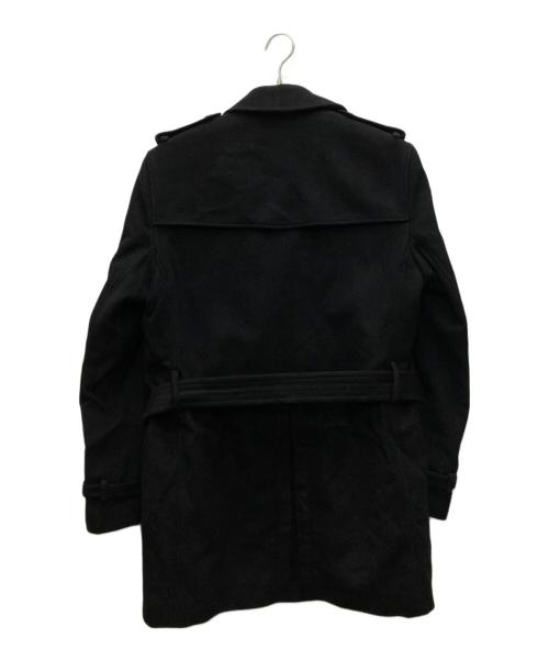 BURBERRY（バーバリー）BURBERRY (バーバリー) ウールカシミヤトレンチコート ブラック サイズ:46の古着・服飾アイテム