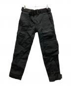 whowhatフーワット）の古着「ベルテッドカーゴパンツ」｜ブラック