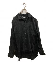 MAHITO MOTOYOSHI（マヒト モトヨシ）の古着「コーデュロイ切替オープンシャツ」｜ブラック