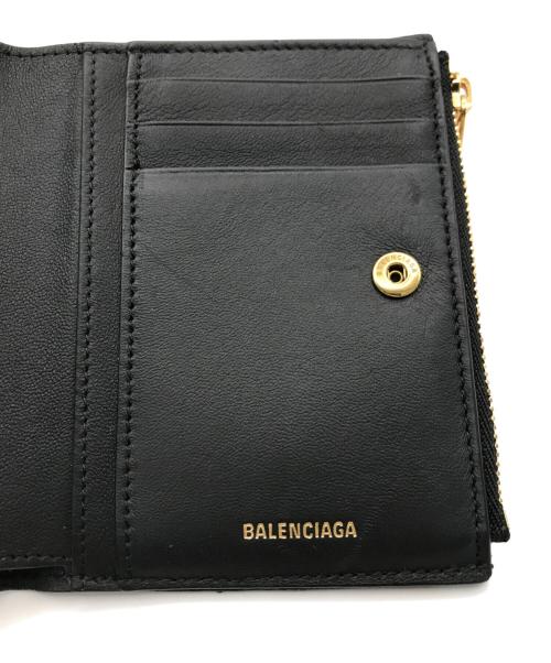 BALENCIAGA（バレンシアガ）BALENCIAGA (バレンシアガ) モナコ バイフォールド ウォレット ブラックの古着・服飾アイテム