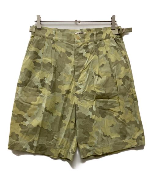 AURALEE（オーラリー）AURALEE (オーラリー) WASHED FINX CAMO TWILL GABARDINE SHORTS ベージュ サイズ:3の古着・服飾アイテム