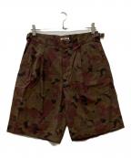 AURALEEオーラリー）の古着「WASHED FINX CAMO TWILL GABARDINE SHORTS」｜ブラウン
