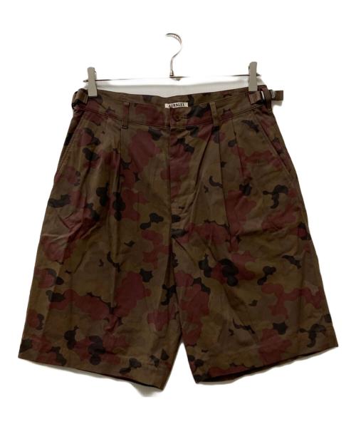 AURALEE（オーラリー）AURALEE (オーラリー) WASHED FINX CAMO TWILL GABARDINE SHORTS ブラウン サイズ:3の古着・服飾アイテム