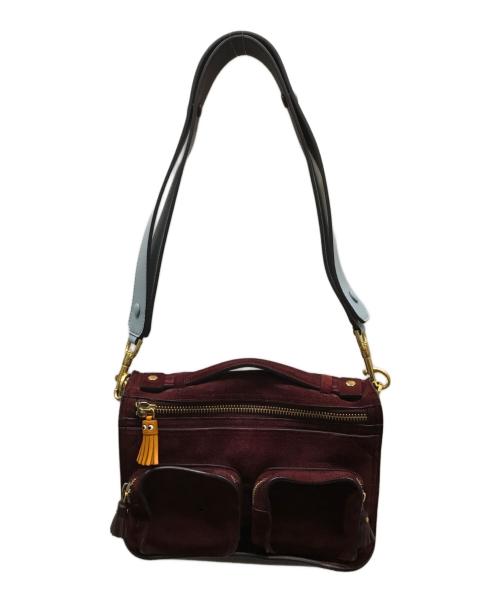 ANYA HINDMARCH（アニヤ・ハインドマーチ）ANYA HINDMARCH (アニヤ・ハインドマーチ) RIPLEY CROSS BODY EYES バーガンディーの古着・服飾アイテム