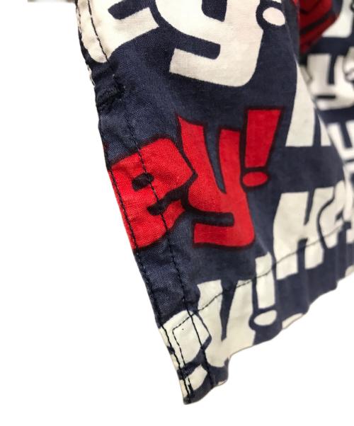 PLATINUM FUBU（プラチナムフブ）PLATINUM FUBU (プラチナムフブ) 90`S HEY!プリントシャツ ネイビー サイズ:Mの古着・服飾アイテム