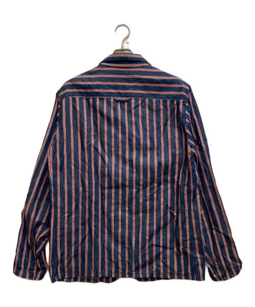 45R（フォーティファイブ・アール）45R (フォーティファイブ・アール) サマーコットンリネンストライプジャケット ネイビー サイズ:4の古着・服飾アイテム