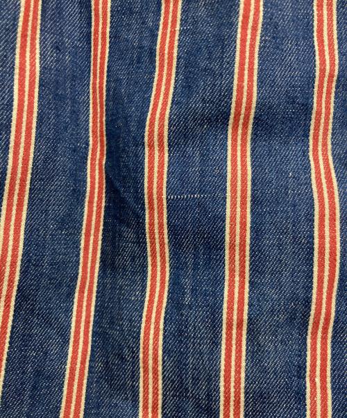 45R（フォーティファイブ・アール）45R (フォーティファイブ・アール) サマーコットンリネンストライプジャケット ネイビー サイズ:4の古着・服飾アイテム