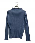 PLEATS PLEASEプリーツプリーズ）の古着「プリーツカットソー」｜ブルー