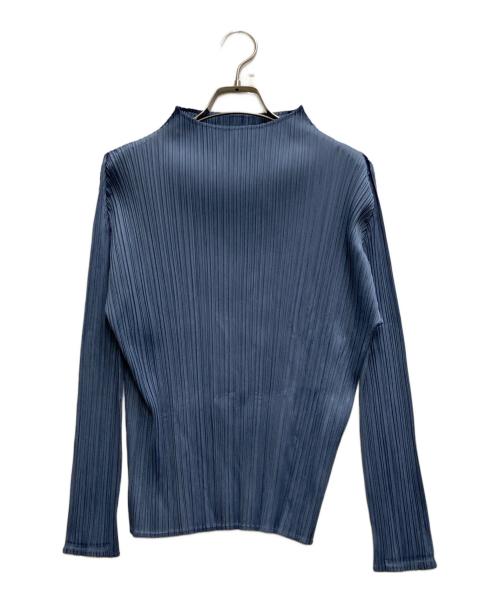 PLEATS PLEASE（プリーツプリーズ）PLEATS PLEASE (プリーツプリーズ) プリーツカットソー ブルー サイズ:3の古着・服飾アイテム