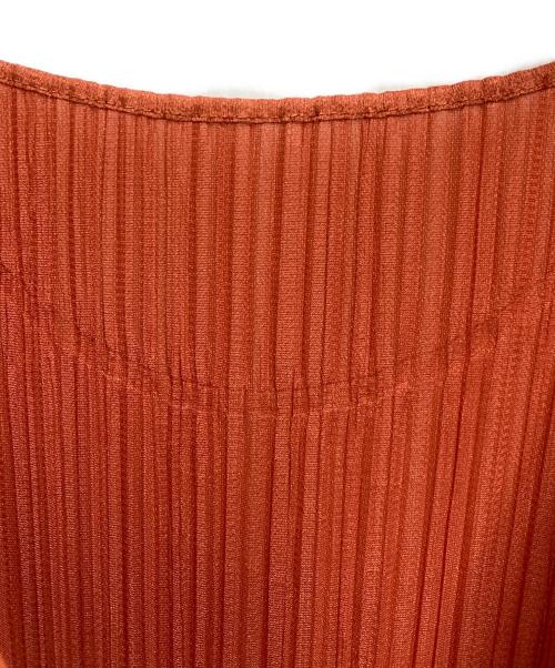 PLEATS PLEASE（プリーツプリーズ）PLEATS PLEASE (プリーツプリーズ) プリーツノースリーブワンピース テラコッタ サイズ:3の古着・服飾アイテム