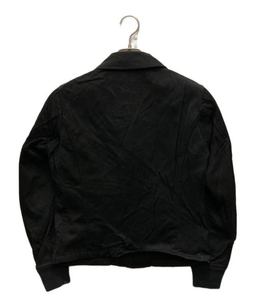 JUNYA WATANABE COMME des GARCONS（ジュンヤワタナベ コムデギャルソン）JUNYA WATANABE COMME des GARCONS ((ジュンヤワタナベ コムデギャルソン) ウールギャバライダースジャケット ブラック サイズ:XSの古着・服飾アイテム