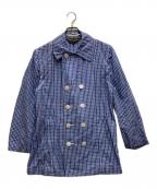 COMME des GARCONS HOMME PLUSコムデギャルソンオムプリュス）の古着「AD2007 ギンガムチェックPコート」｜ブルー