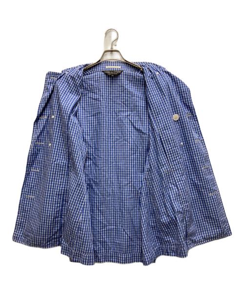 COMME des GARCONS HOMME PLUS（コムデギャルソンオムプリュス）COMME des GARCONS HOMME PLUS (コムデギャルソンオムプリュス) AD2007 ギンガムチェックPコート ブルー サイズ:Ⅼの古着・服飾アイテム