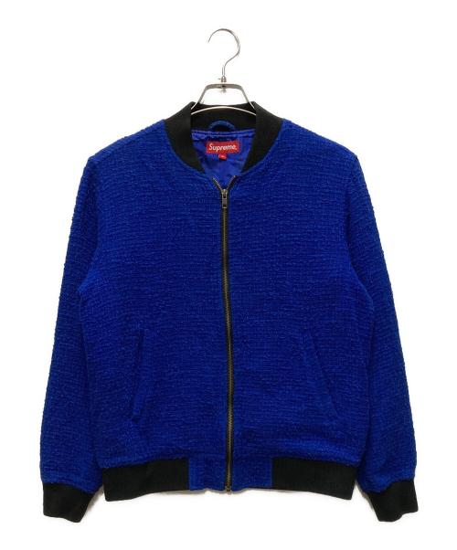 SUPREME（シュプリーム）Supreme (シュプリーム) Boucle Varsity Jacket ブルー サイズ:Sの古着・服飾アイテム