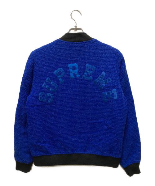 SUPREME（シュプリーム）Supreme (シュプリーム) Boucle Varsity Jacket ブルー サイズ:Sの古着・服飾アイテム