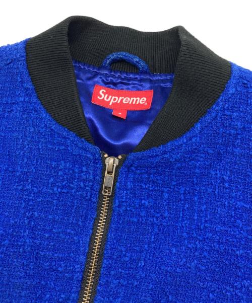SUPREME（シュプリーム）Supreme (シュプリーム) Boucle Varsity Jacket ブルー サイズ:Sの古着・服飾アイテム