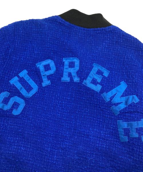 SUPREME（シュプリーム）Supreme (シュプリーム) Boucle Varsity Jacket ブルー サイズ:Sの古着・服飾アイテム