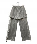 POPPYポピー）の古着「レイヤードスウェトパンツ」｜グレー