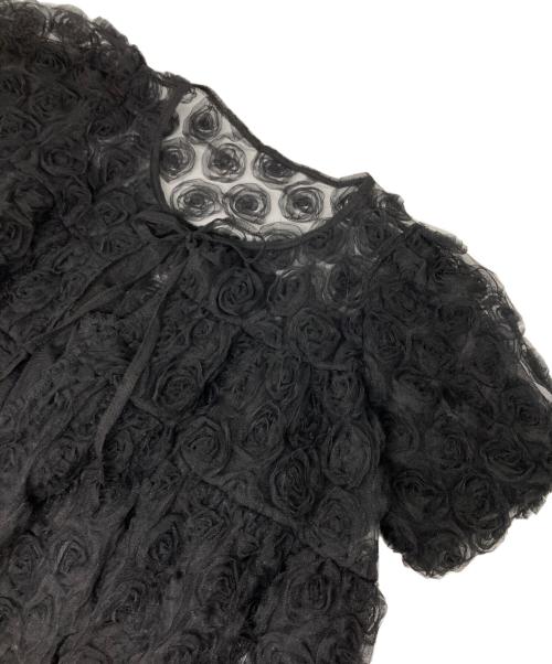 POPPY（ポピー）POPPY (ポピー) flower balloon tulle bolero ブラック サイズ:freeの古着・服飾アイテム