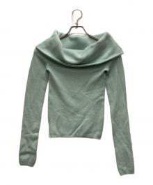 MYLAN（マイラン）の古着「Cashmere Off Shoulder Knit Top」｜グリーン