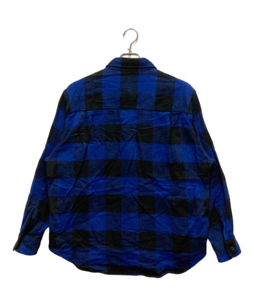 WACKO MARIA（ワコマリア）WACKO MARIA (ワコマリア) BLOCK CHECK FLANNEL SHIRT ブルー×ブラック サイズ:Sの古着・服飾アイテム